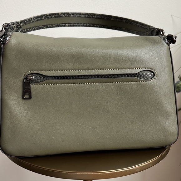 Soft Tabby Snake-Trim Leather Shoulder Bag - Picture 8 of 16